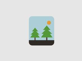 This is a simple illustration of a landscape vector