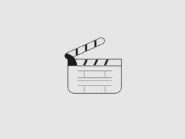 This is a simple illustration of a clapperboard vector