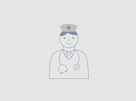 This is a simple illustration of a nurse vector