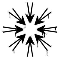 Spray Painted Graffiti Multiple arrow direction isolated on white background vector