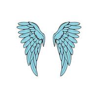 Decorative wing with vibrant feathers for mystical and artistic themes vector