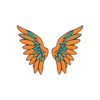 Beautiful abstract wings design for fantasy, aviation, and freedom concepts vector