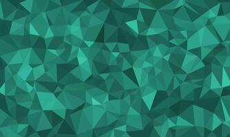Dark aqua green polygon illusion background. Irregular triangle pattern element texture design vector