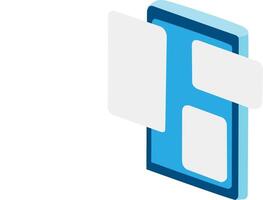 a smartphone with a blue and white background vector
