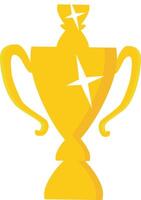a golden trophy with a star on top vector