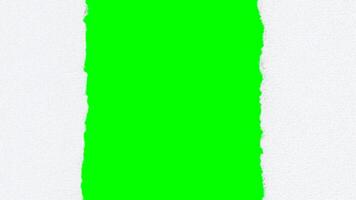 Animated torn paper revealing green screen background for customizable media overlay video