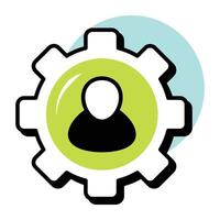 Human Resource Business and Finance Circle Color Outline Icon Pack and Illustrations vector