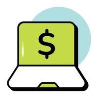 Pay Per Click Business and Finance Circle Color Outline Icon Pack and Illustrations vector