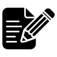 Notepad with pencil icon for writing and notes vector