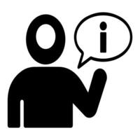 User with Information Bubble Icon vector