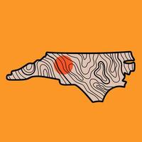 North Carolina Contour Texture Perfect for Print, Apparel, etc vector