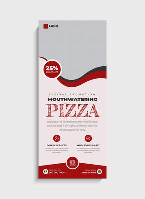 Flavorful pizza roll up banner or standee template