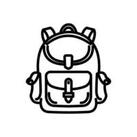 backpack icon, line style icon vector