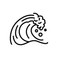 Tidal wave icon, line style icon vector