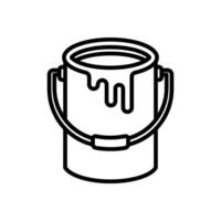 Paint can icon, line style icon vector