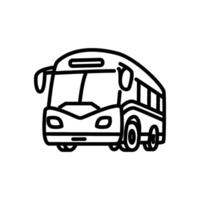 Shuttle bus icon, line style icon vector