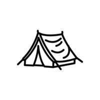 tent icon, line style icon vector