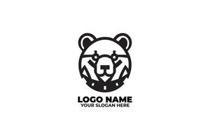 A Gentle Giant, Minimalist Panda Design with Clean Geometry vector