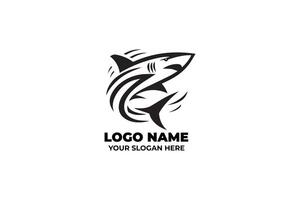 Streamlined Strength, An Abstract Shark Design with Motion vector