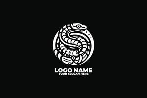 Intricate Coiled Snake Logo with Mesmerizing Scales vector