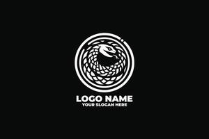 Modern Serpent Emblem with Flowing, Scaled Design vector