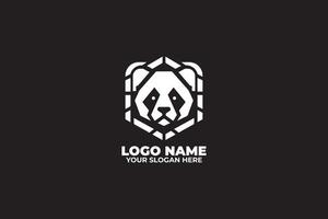 Simplicity and Elegance, A Sleek Geometric Panda Icon vector