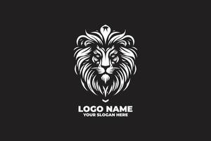 Modern Roaring Lion Logo with Sharp, Dynamic Strokes vector