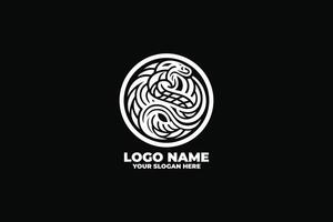 A Symbol of Power, Coiled Snake with Detailed Scale Design vector