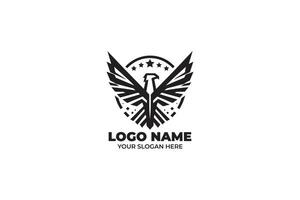 Sharp and Majestic, An Eagle Emblem with Bold Angular Wings vector