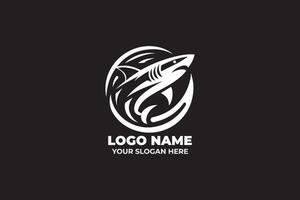 Fierce and Fast, A Modern Shark Logo with a Cutting Edge vector