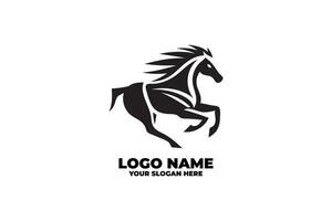 Speed and Power, A Galloping Horse Logo with Sharp, Modern Angles vector