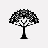 Tree Icon Canopy on White Background Minimalist Nature Illustration vector