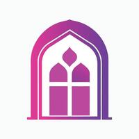 Door ,Window Shape Logo Icon on White Background Minimalist and Elegant Design vector