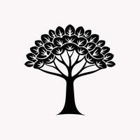 Tree Icon with Canopy on White Background Minimalist Nature vector