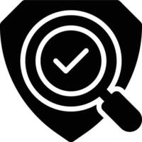 Security Testing, Security Analysis Glyph Solid Icon vector