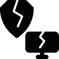 Vulnerability, Risk Glyph Solid Icon vector
