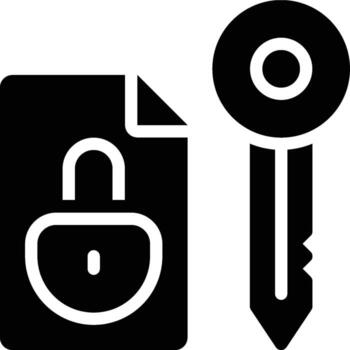 cifrado, datos cifrado glifo sólido icono vector