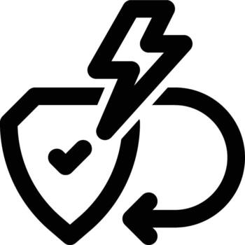 Disaster Recovery, Cyber Security, Backup Outline Icon vector