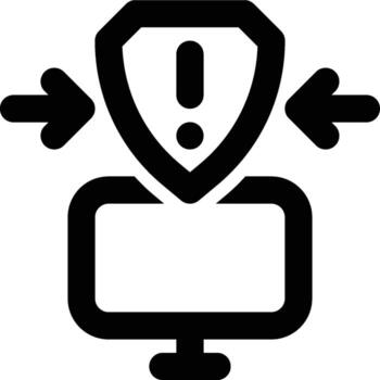 Intrusion Detection System, Cyber Security, IDS Outline Icon vector