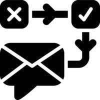 Spoofing, Message Spoofing Glyph Solid Icon vector