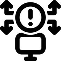 Exposure, Exploit, Security Risk Outline Icon vector