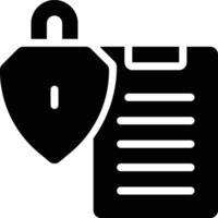 Privacy Policy, Data Glyph Solid Icon vector
