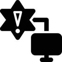 Incident, Exploit Glyph Solid Icon vector