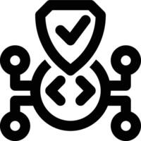Application Security, Secure Programming Outline Icon vector