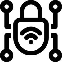 Secure Network, Security Network, Network Protection Outline Icon vector