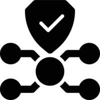 Digital Security, Network Security Glyph Solid Icon vector