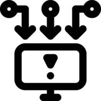 DDoS Attack, Denial of Service Outline Icon vector