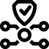 Digital Security, Network Security Outline Icon vector