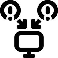 Cyber Attack, Computer Attack Outline Icon vector