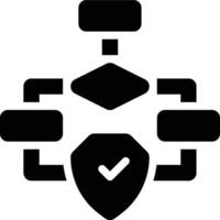 Computer Security Algorithm Glyph Solid Icon vector